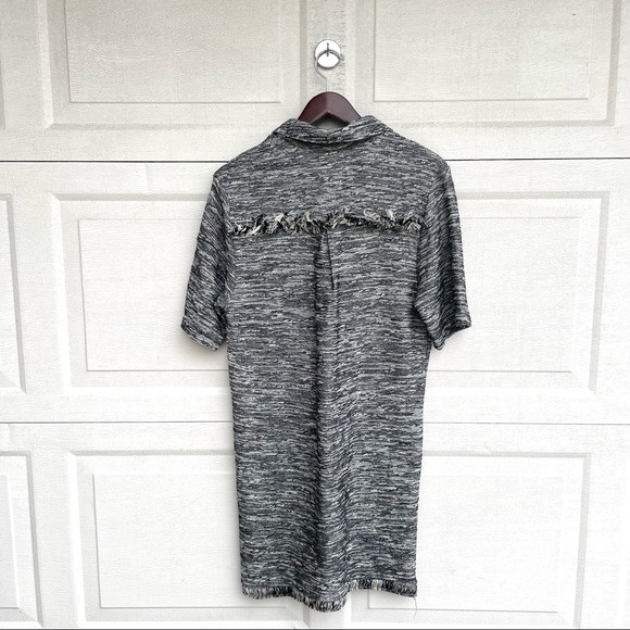 NWT ASOS Womens Dress Black White Tweed Shift Fringe Pockets 6 - Picture 3 of 9